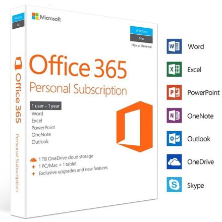 Microsoft Office 365 Personal - 1 User PC/MAC EUROPE - 1 year